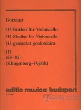 113 Studies for Violoncello 3 (no. 63-85)