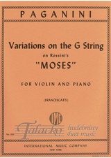 Variations on the G string on Rossini´s "Moses"