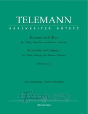 Concerto in G major for viola, strings and basso continuo TWV 51:G9