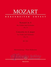 Concerto for Violin and Orchestra no. 5 A major K. 219, KV - 1.violin