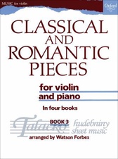 Classical and Romantic Pieces for Violin Book 3