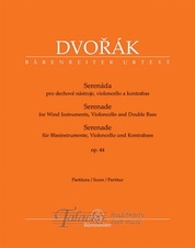 Serenáda op. 44 pro dechové nástroje, violoncello a kontrabas, VP