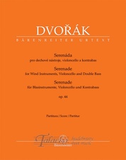 Serenáda op. 44 pro dechové nástroje, violoncello a kontrabas, VP