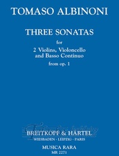 Three Sonatas from op. 1, nos. 1-3