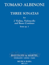 Three Sonatas from op. 1, nos. 1-3