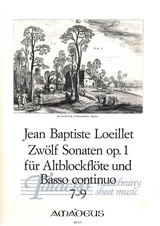 Zwölf Sonaten op. 1 für Altblockflöte und Basso continuo (7-9)