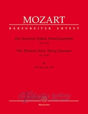 Thirteen Early String Quartets, Volume III no. 8-10