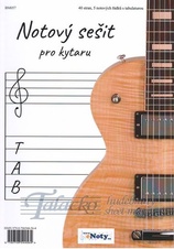 Notový sešit pro kytaru A4