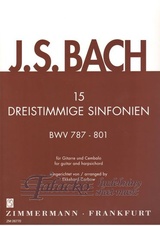 15 dreistimmige Sinfonien für Gitarre und Cembalo BWV 787-801