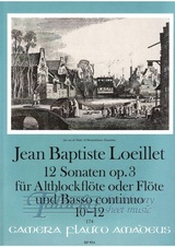 Zwölf Sonaten op. 3 für Altblockflöte und Basso continuo (10-12)