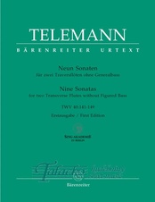 Nine Sonatas for two Flutes without Bass TWV 40:141-149