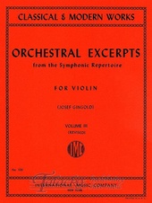 Orchestral Excerpts from the Symfonic Repertoire Vol. 3 (Violin)