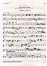 Concerto G dur für Querflöte, Streicher und Basso Continuo (part fl)