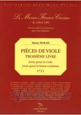 Pieces de viole, troisieme livre (1711)