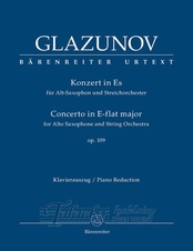 Concerto for Alto Saxophone and String Orchestra E-flat major op. 109