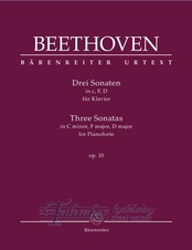Three Sonatas for Pianoforte C minor, F major, D major op. 10