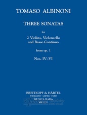 Three Sonatas from op. 1, nos. 4-6
