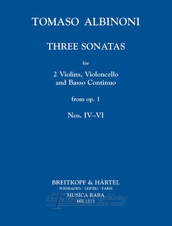 Three Sonatas from op. 1, nos. 4-6