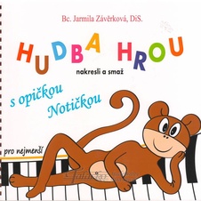 Hudba hrou s opičkou Notičkou - nakresli a smaž