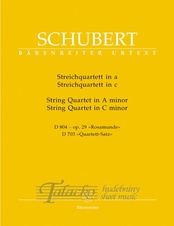 String Quartet A minor D 804 op. 29 "Rosamunde" / String Quartet C minor D 703 "Quartett-Satz"