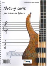 Notový sešit pro basovou kytaru A4 