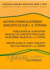 Notové vydání klavírního koncertu Es dur J.A.Štěpána