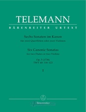 Six Canonic Sonatas for two Flutes or two Violins op. 5, TWV 40: 118-123