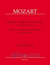 Cadenzas, Lead-ins and Ornaments to the Mozarts Piano Concertos