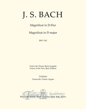 Magnificat D major BWV 243 - Basso continuo (Violoncello, Kontrabass, Fagot)