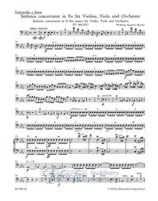Sinfonia concertante E-flat major for Violin, Viola and Orchestra KV 364 (320d) (vc, cb)