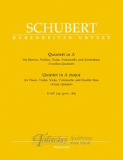 Quintet for Piano, Violin, Viola, Violoncello and Double Bass A major op. post.114 D 667 "Trout Quin