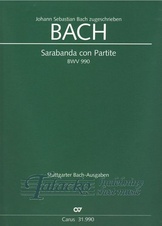 Sarabanda con Partite (Sarabande with variations), BWV 990