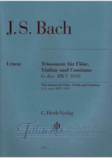 Trio Sonata G major BWV 1038 for Flute, Violin and Continuo