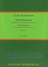 Three Romances for Clarinet (Bassoon) and Piano Opus 22