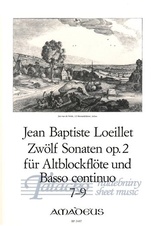 Zwölf Sonaten op. 2 für Altblockflöte und Basso continuo (7-9)