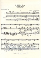Sonata in G minor for Cello and Piano, Opus 19  