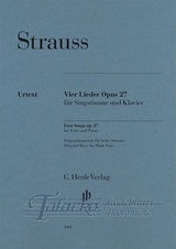 Four Songs op. 27 for Voice and Piano