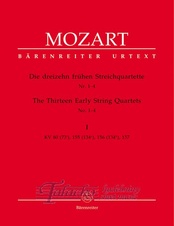 Thirteen Early String Quartets, Volume I no. 1-4