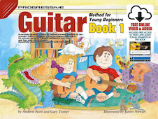 Progressive Guitar Method for Young Beginners Book 1 + Online Video & Audio