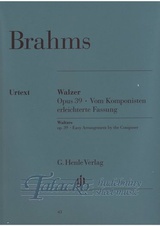 Waltzes op. 39 (Easy Arrangement by the Composer)