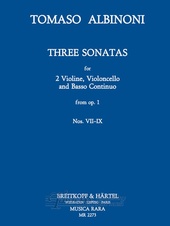 Three Sonatas from op. 1, nos. 7-9