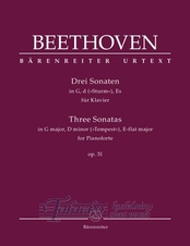 Three Sonatas for Pianoforte G major, D minor, E-flat major op. 31