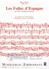 Folies d´Espagne für Flöte und Basso Continuo