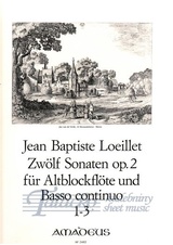 Zwölf Sonaten op. 2 für Altblockflöte und Basso continuo (1-3)