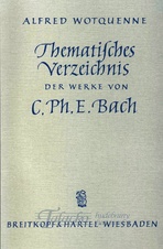 Thematiches Verzeichnis der Werke von Carl Philip Emmanuel Bach