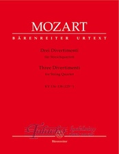 Three Divertimenti for String Quartet KV 136-138 (125a-c)