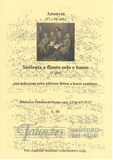 Sinfonia a flauto solo e basso (F dur) č.16