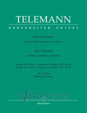 Two Sonatas for Flute and Basso continuo TWV 41:D9, 41:G9