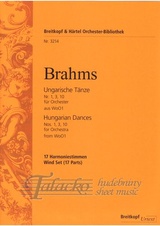 Hungarian Dances No. 1 g-moll, No. 3 F-dur, No. 10 F-dur WoO1 (harmonie)
