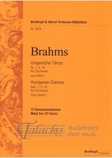 Hungarian Dances No. 1 g-moll, No. 3 F-dur, No. 10 F-dur WoO1 (harmonie)